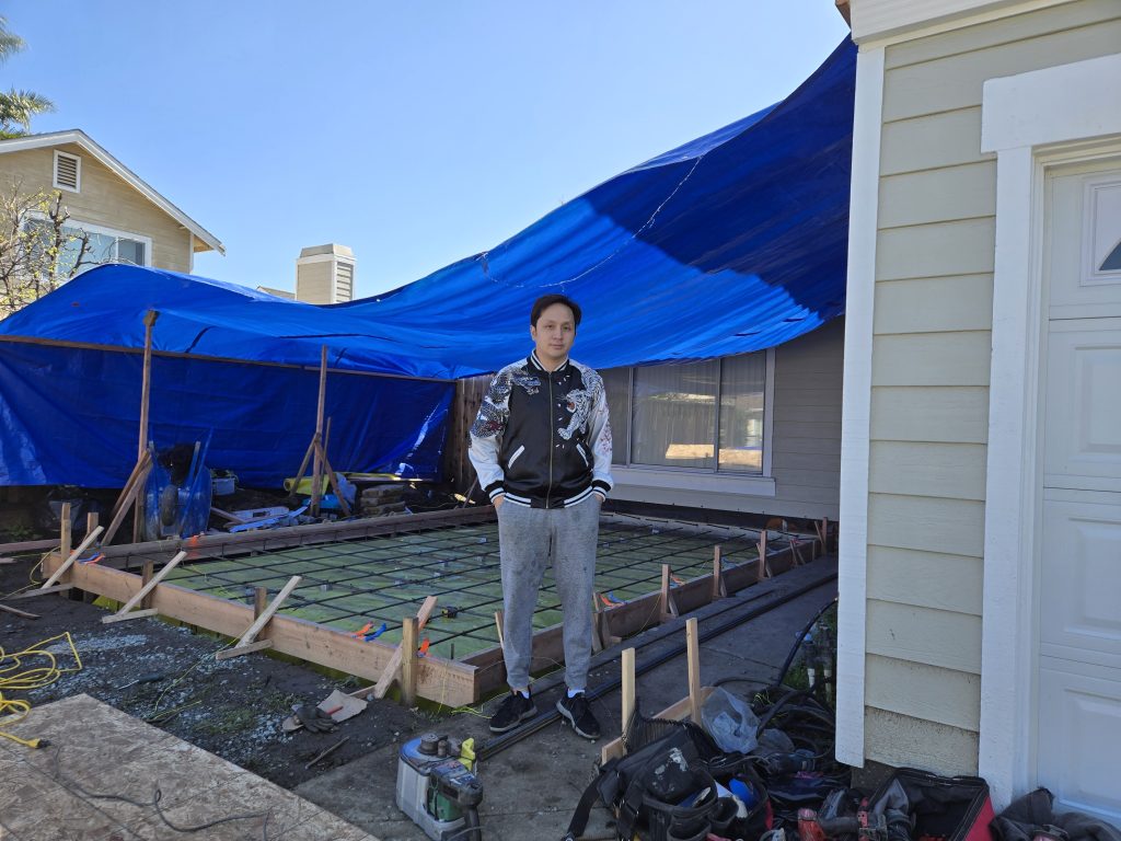 Accessory dwelling unit under construction in the Bay Area