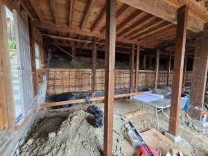 Reinforced Concrete Pour for Retaining Wall