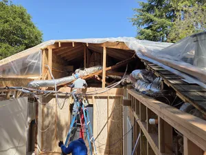 Framing and Electrical Work Underway: Deodara Dr, Los Altos