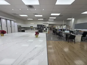 Spacious Showroom with Elegant Marble Countertops