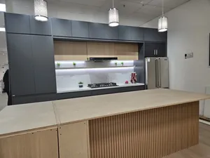 Contemporary Kitchen with Light and Dark Elements