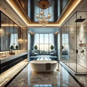 Luxurious modern bathroom design