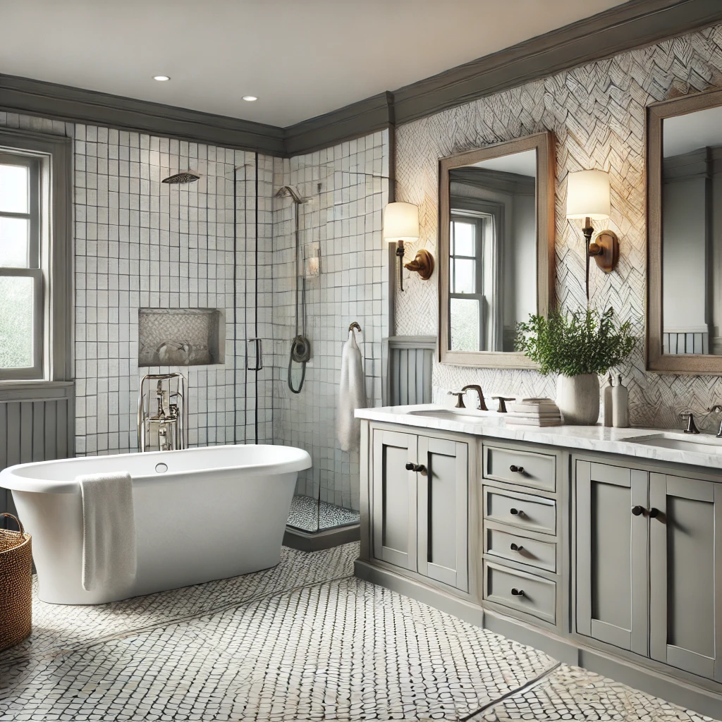 Beautifully designed transitional bathroom