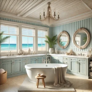 Luxurious coastal bathroom design