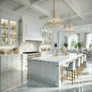 luxurious white kitchen design