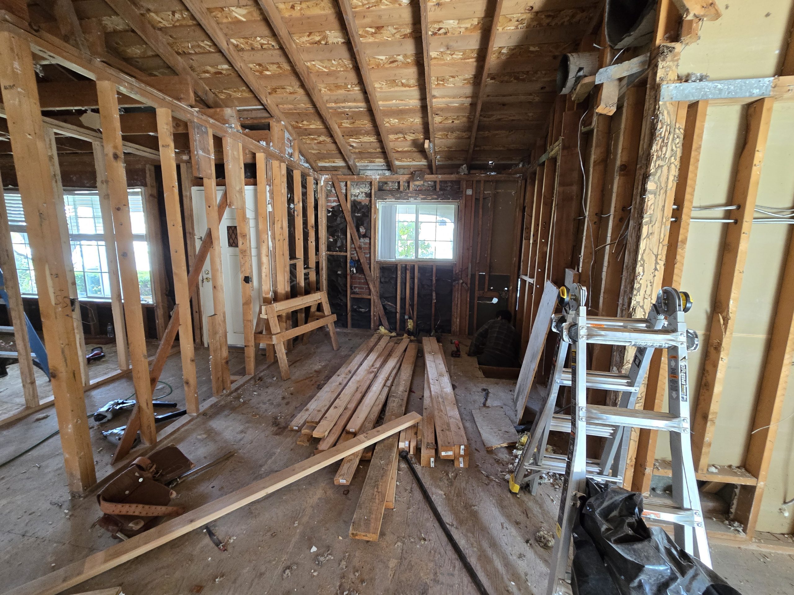 New Wall Framing Begins