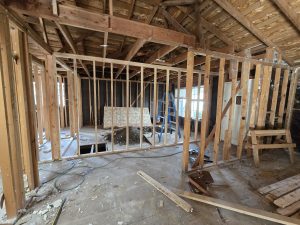 Entry Room Studs Installed