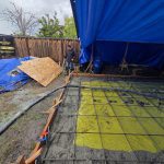 Pouring Concrete Across the Prepared Foundation Grid