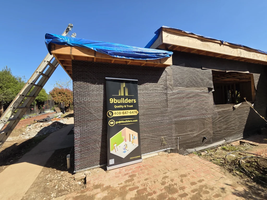 Exterior Framing and Construction Progress at 9Builders Site