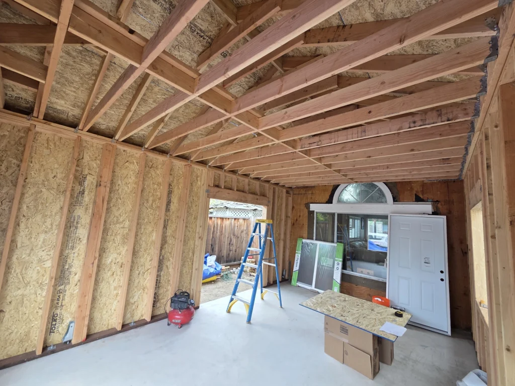 Interior Framing – Trusses and Wall Framing Ready for the Next Phase