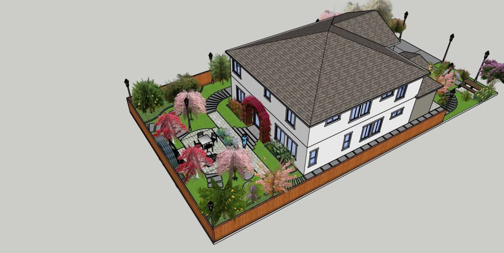 Side Yard and Pathway – Well-designed side yard with a neat pathway leading to the backyard.